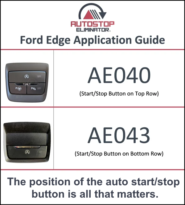 Autostop Eliminator for the Ford Edge will permanently disable the stop-start feature on model years 2021 - 2024.